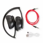 Fone de ouvido com pintura fosca e rádio FM, acompanha cabo USB e cabo auxiliar - 1230431