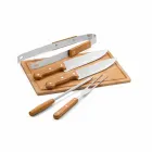 Kit churrasco Personalizado com tábua em bambu e 5 peças - 1230407