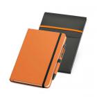Kit Bloco de Anotação com caneta e embalagem laranja - 702519