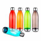 Squeeze plástico 700ml no formato garrafa com o corpo transparente colorido - 818949