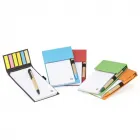 Blocos de anotações ecológico com caneta - várias cores - 1751177
