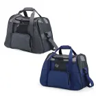 Bolsa para transporte pet (cinza e azul)