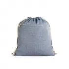 Sacola tipo mochila em algodão reciclado azul - 1784764