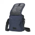 Bolsa de ombro em nylon azul com quatro compartimentos. - 1802967