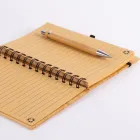 Kit escritório ecológico com caderneta e caneta em bambu - 1910829