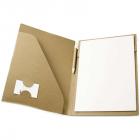 Pasta A4 em cartão (450 g/m²)  com um bloco de 20 folhas lisas de papel reciclado - aberta - 1494228