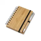 Caderno de anotações ecológico com caneta