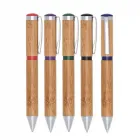 Caneta bambu com detalhes plásticos - opçoes de cores - 1527816