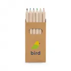 Caixa personalizada com 6 mini lápis de cor - 1781389