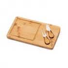Tábua de queijos em bambu com 2 utensílios - 1780728