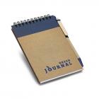 Caderno de bolso capa dura, com detalhe azul - 1522538