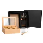 Kit Para Chá Com Caixa Em Bambu E Colheres - em caixa - 1690250