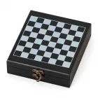 Kit vinho estojo tabuleiro de xadrez - 1670880