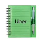 Bloco de anotações verde com caneta - 1697790
