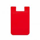 Adesivo Porta Cartão de Silicone para Celular Vermelho - 1726923