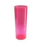 Copo long drink rosa com glitter - 1820540