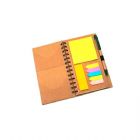 Bloco de anotações personalizado,com 60 folhas, acompanha sticky notes e caneta de material reciclável. - 1948527