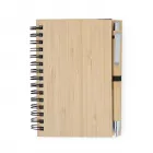 Caderneta em Bambu com Caneta