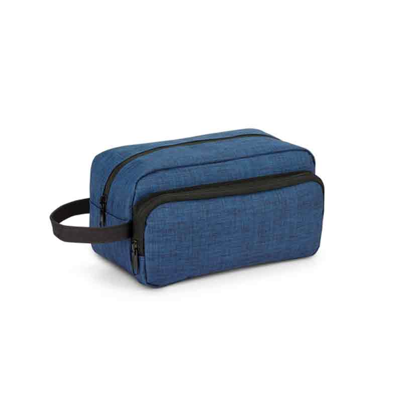 Nécessaire forrada com bolso frontal azul - 818039