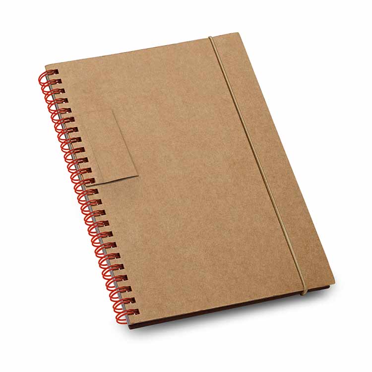 Caderno reciclado com fechamento em elástico - 1293451
