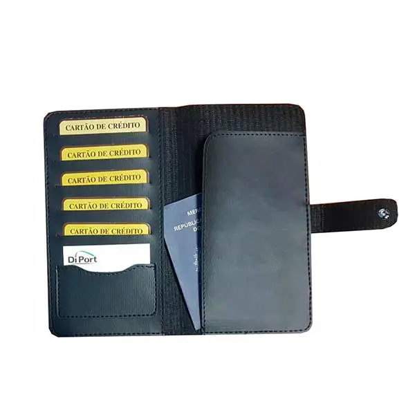 Porta voucher com dois bolsos internos e seis porta cartões - 416103