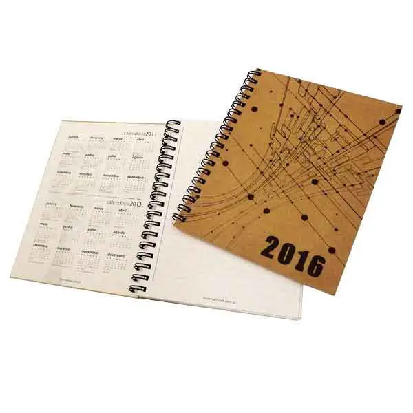 Caderno Ecológico Personalizado com capa em kraft natural.