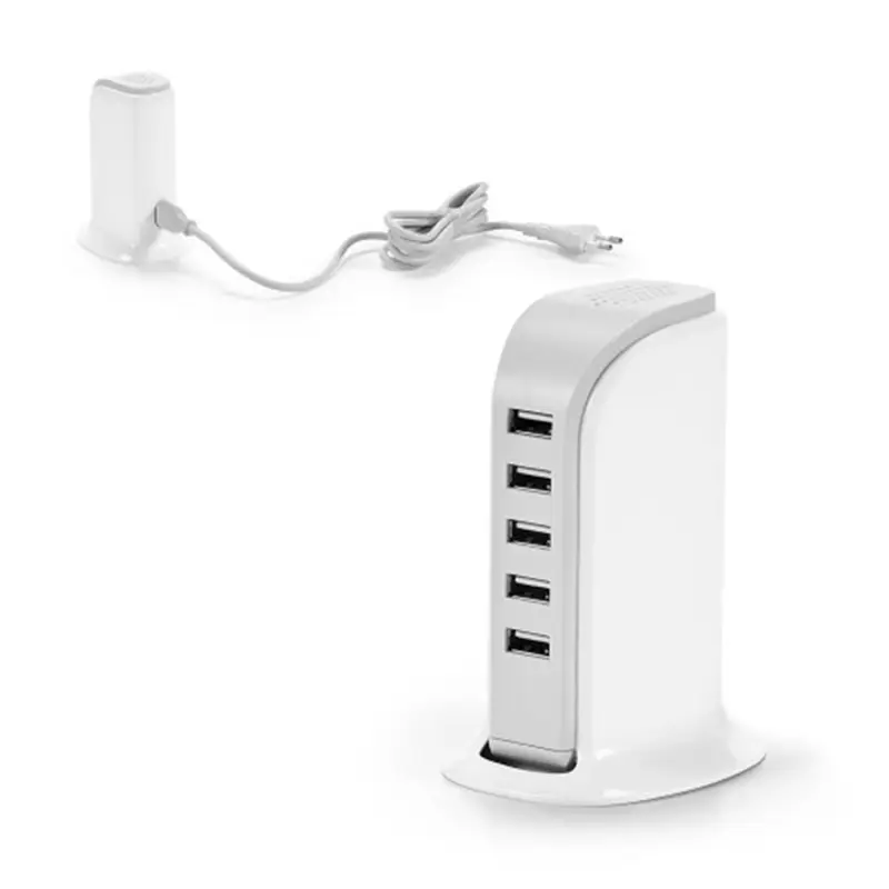 Estação de carregamento USB em ABS com 5 saídas 5V/4A. - 1771245