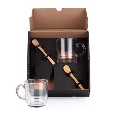 Kit caneca com colheres de bambu - 1935896