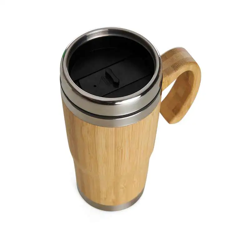 Caneca Bambu 500ml com tampa - 1523097