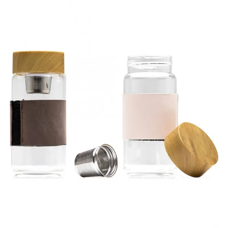 Garrafa de vidro borossilicato com capacidade de 400ml