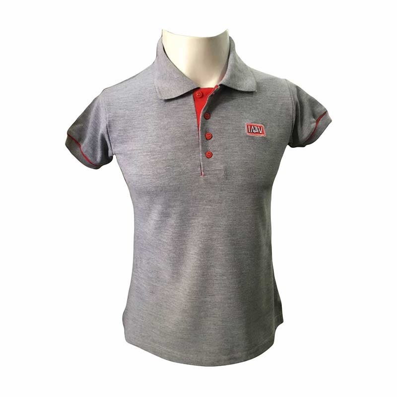 Outdated hay Stare Camiseta gola pólo cinza mescla 183424 - Free Shop