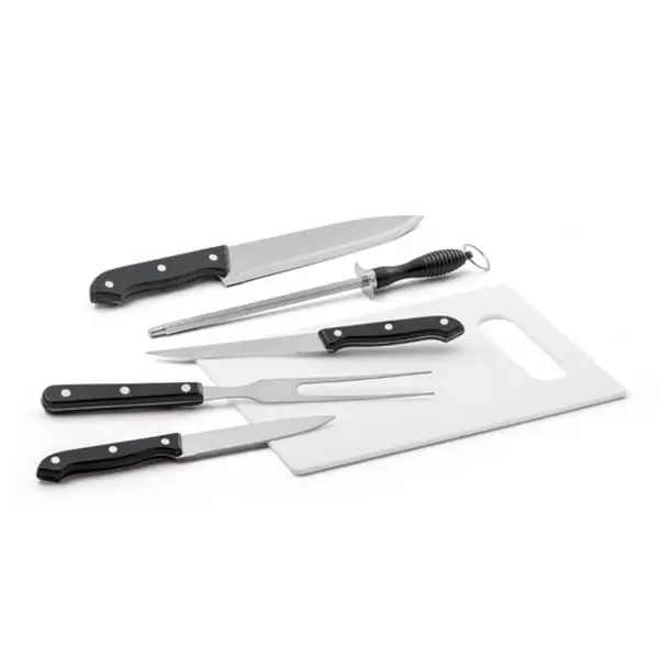 Kit Churrasco Aço Inox E Tábua - 888494