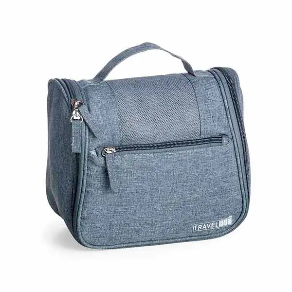 Necessaire personalizado com bolso interno superior em nylon e bolso de tela - 1227185