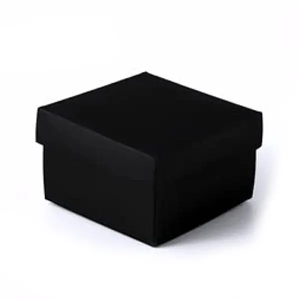 Caixa rígida preta - tampa e fundo separado - 2129597