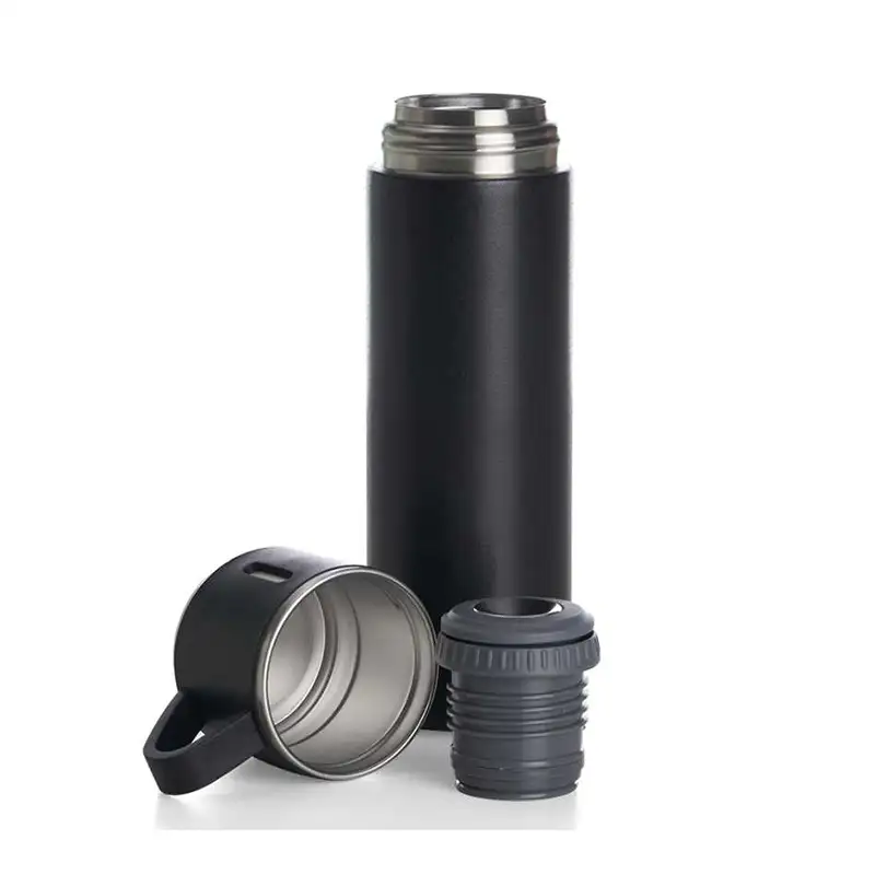 Garrafa térmica 450ml em inox preta - 1750928