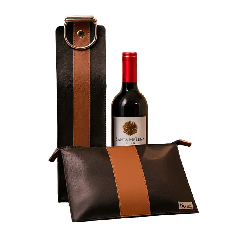 Kit porta-vinho com necessaire