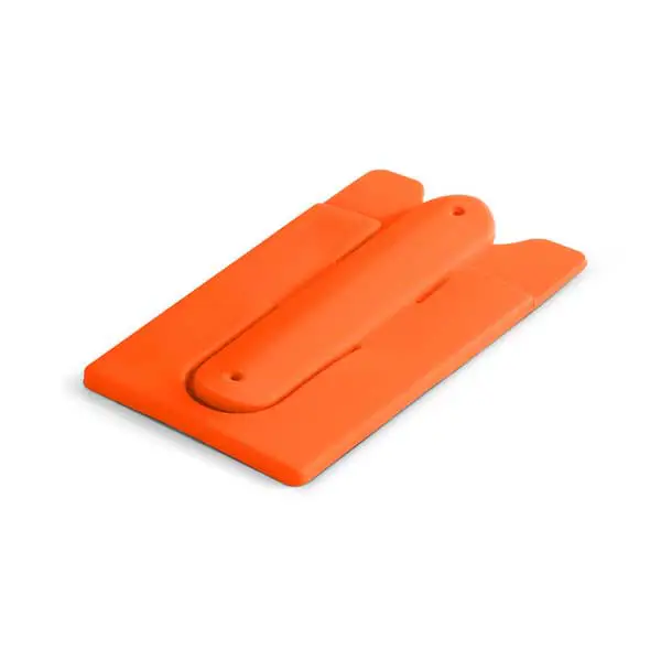 Porta cartões para celular laranja. - 1690836