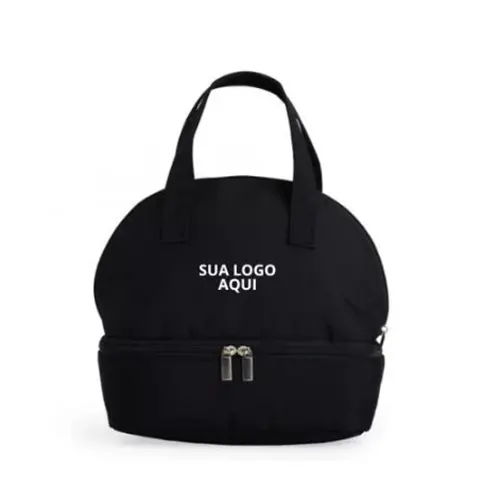 Bolsa dupla térmica preta personalizada - 2042988