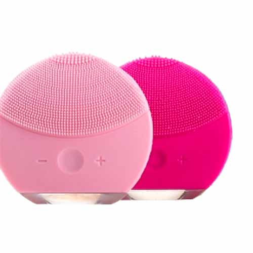 Massageador facial feminino produzido em silicone resistente a água - 1811519