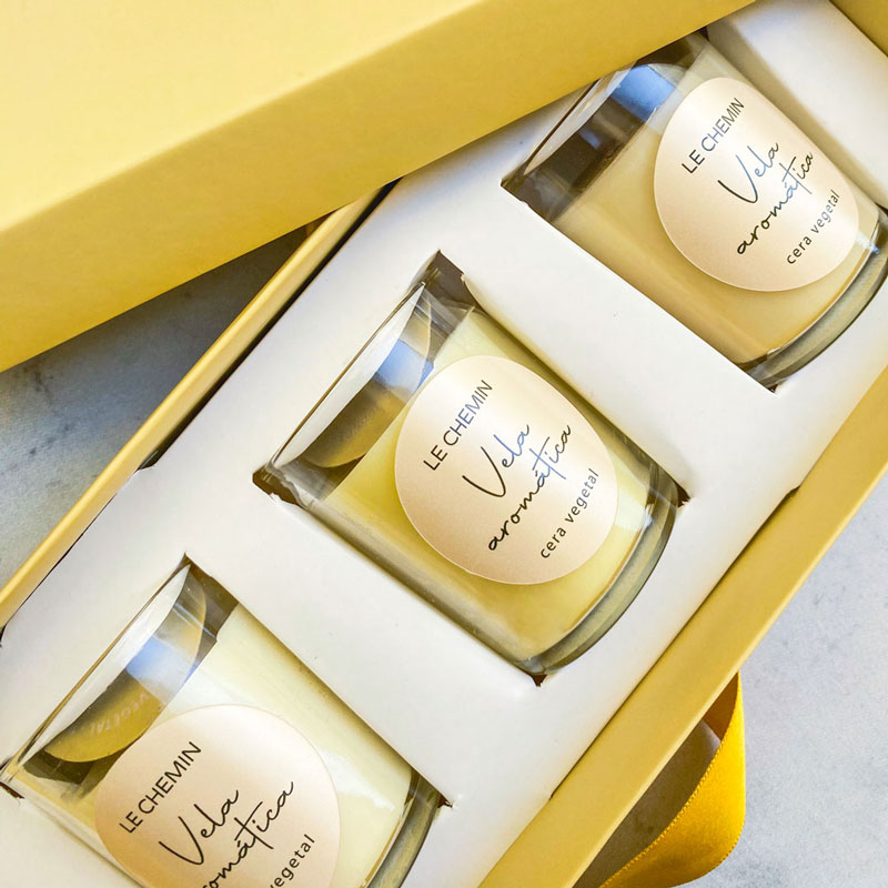 Kit Trio de Velas Aromáticas Personalizado - 1991850