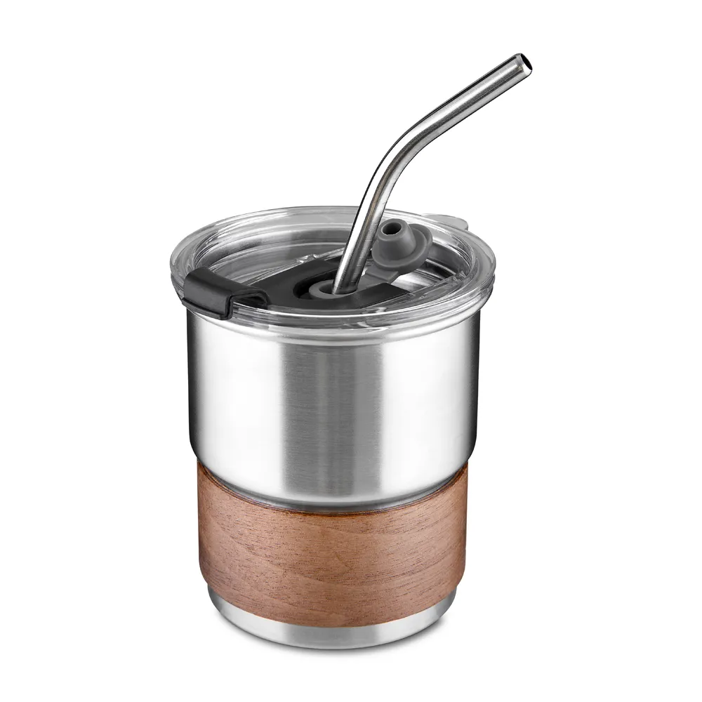 Copo Inox Parede Simnples 250ml com Canudo - 2158641