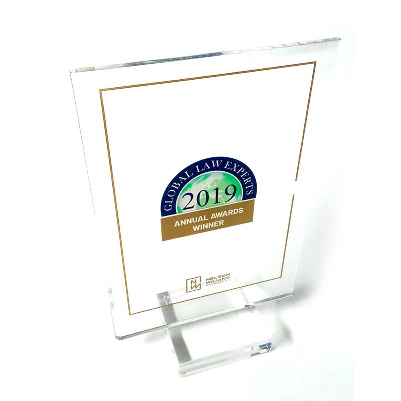 Troféu em acrílico  2019