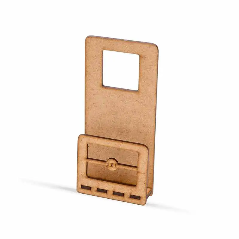 Suporte de celular em madeira MDF crua - 800814