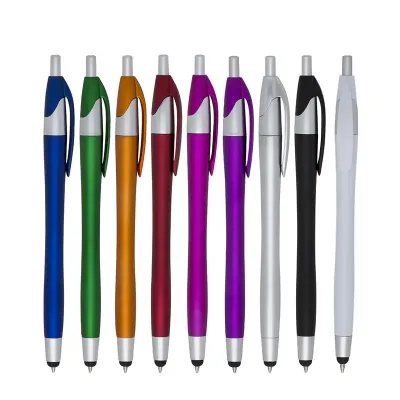 Caneta Plástica Touch: opções de cores