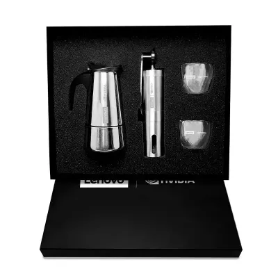 Kit Cafeteira Italiana com Moedor e Cafeteira