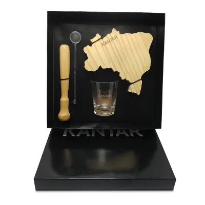 Kit Caipirinha com Tábua e Socador de Madeira