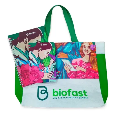 Kit Sacola com Bloco e Caderno Personalizado – MB870