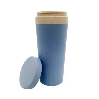Copo térmico de fibra azul