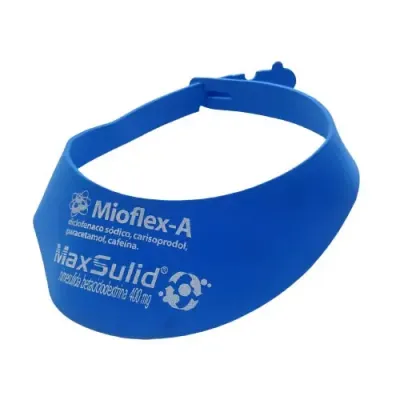 Viseira azul personalizada