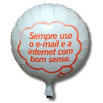 Balão metalizado branco com personalização